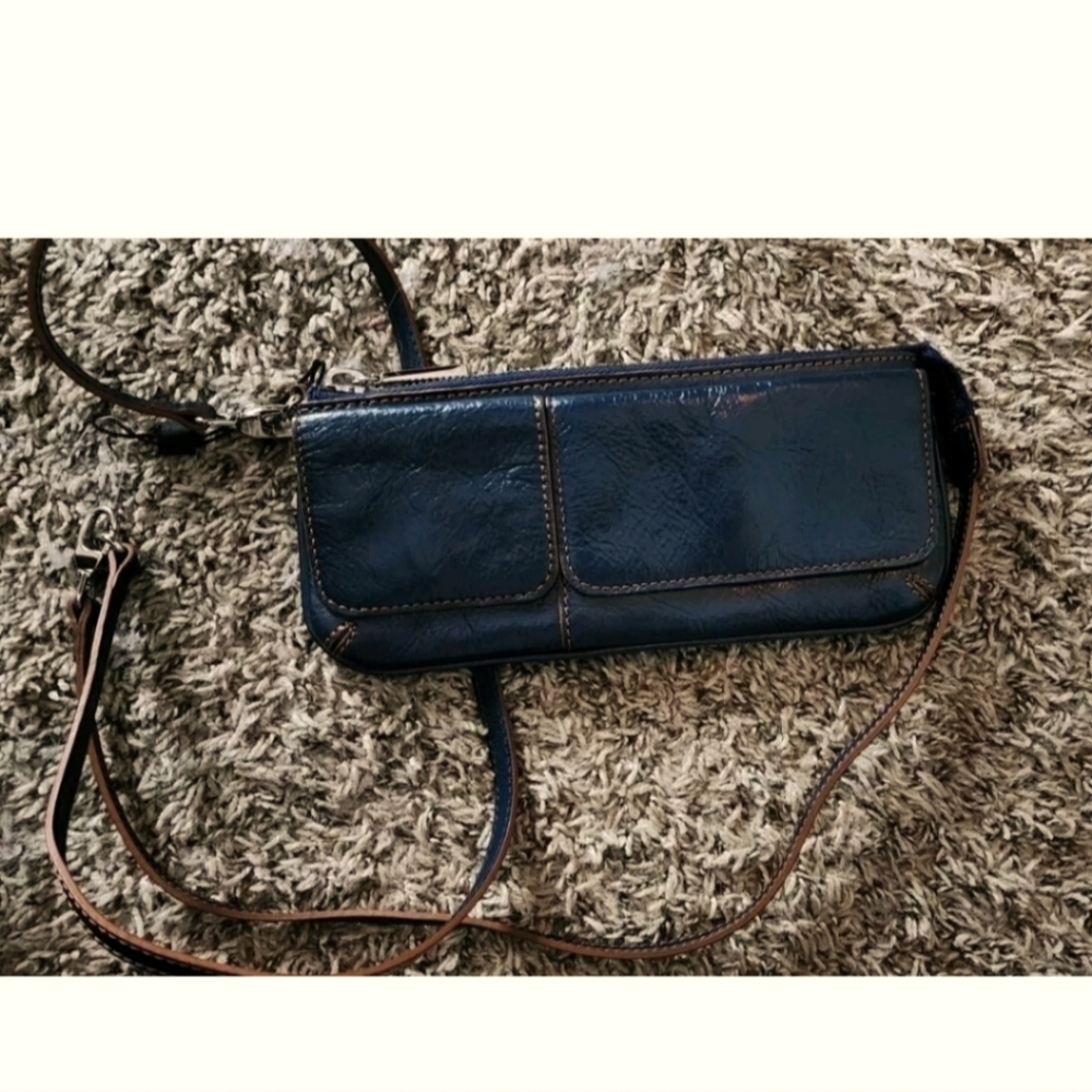 Hobo International Vintage Blue Crossbody Bag with detachable straps
